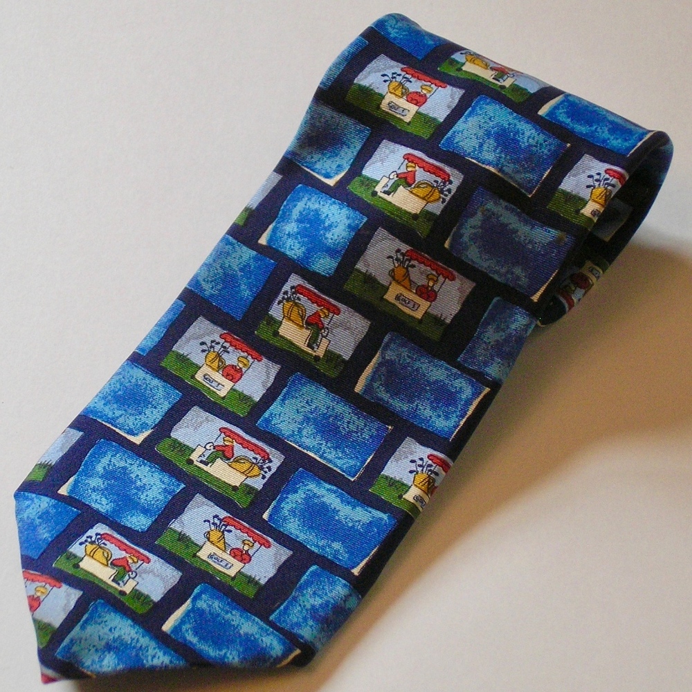 MEN'S TIE WITH GOLF THEME BY PIVOT RULES